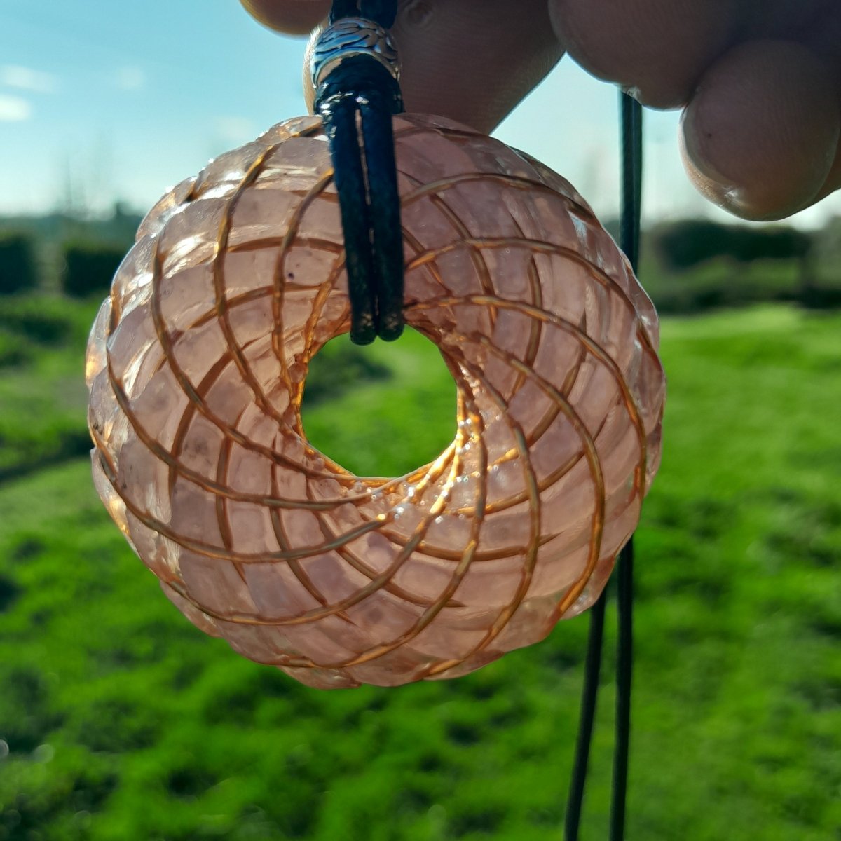 Bobina Torus Rodin con Amatistas - 50mm - Generador de Ondas de Vórtice - Mundo Orgon LTD