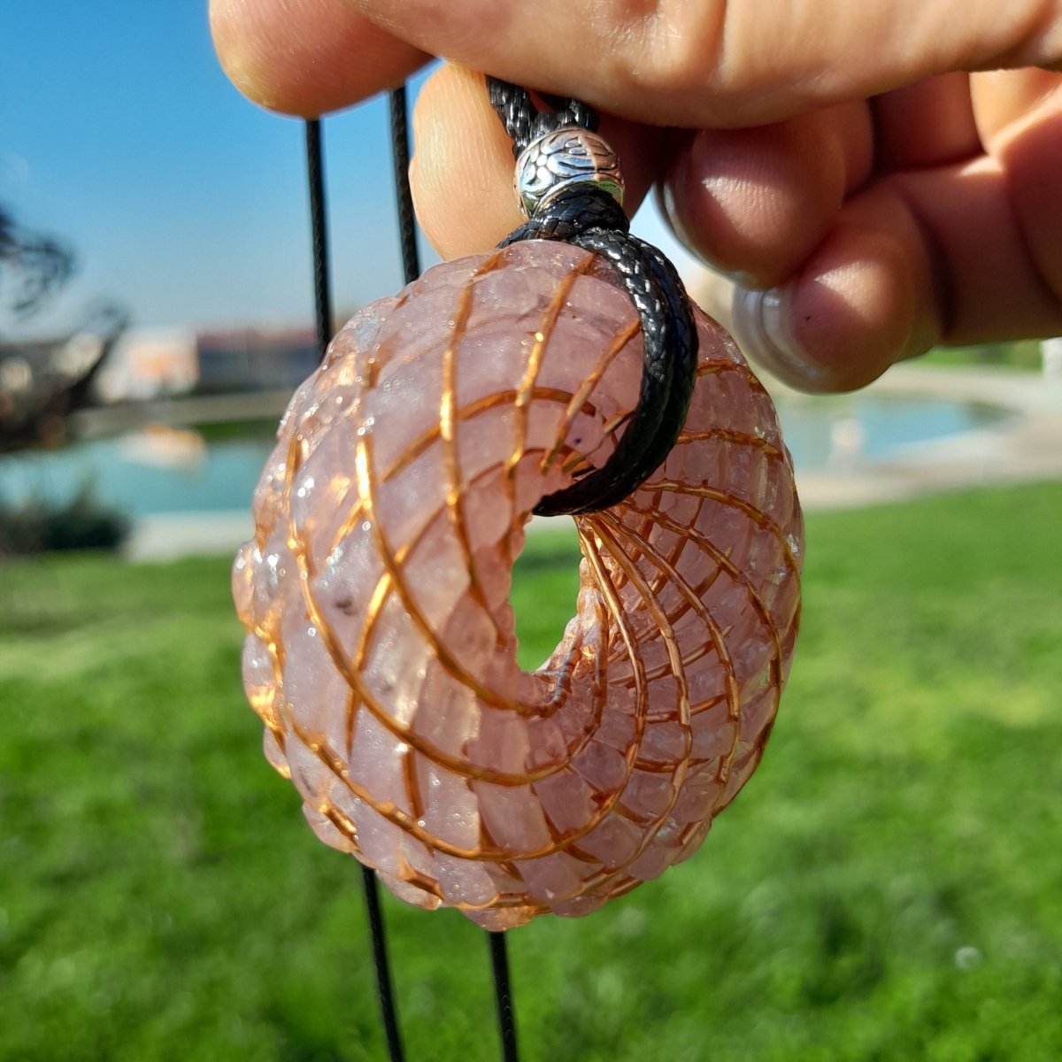 Bobina Torus Rodin con Amatistas - 50mm - Generador de Ondas de Vórtice - Mundo Orgon LTD