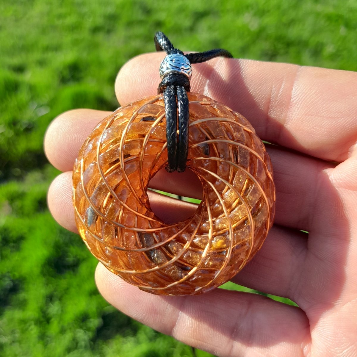 Bobina Torus Rodin con Ojo de Tigre - 50mm - Generador de Ondas de Vórtice - Mundo Orgon LTD