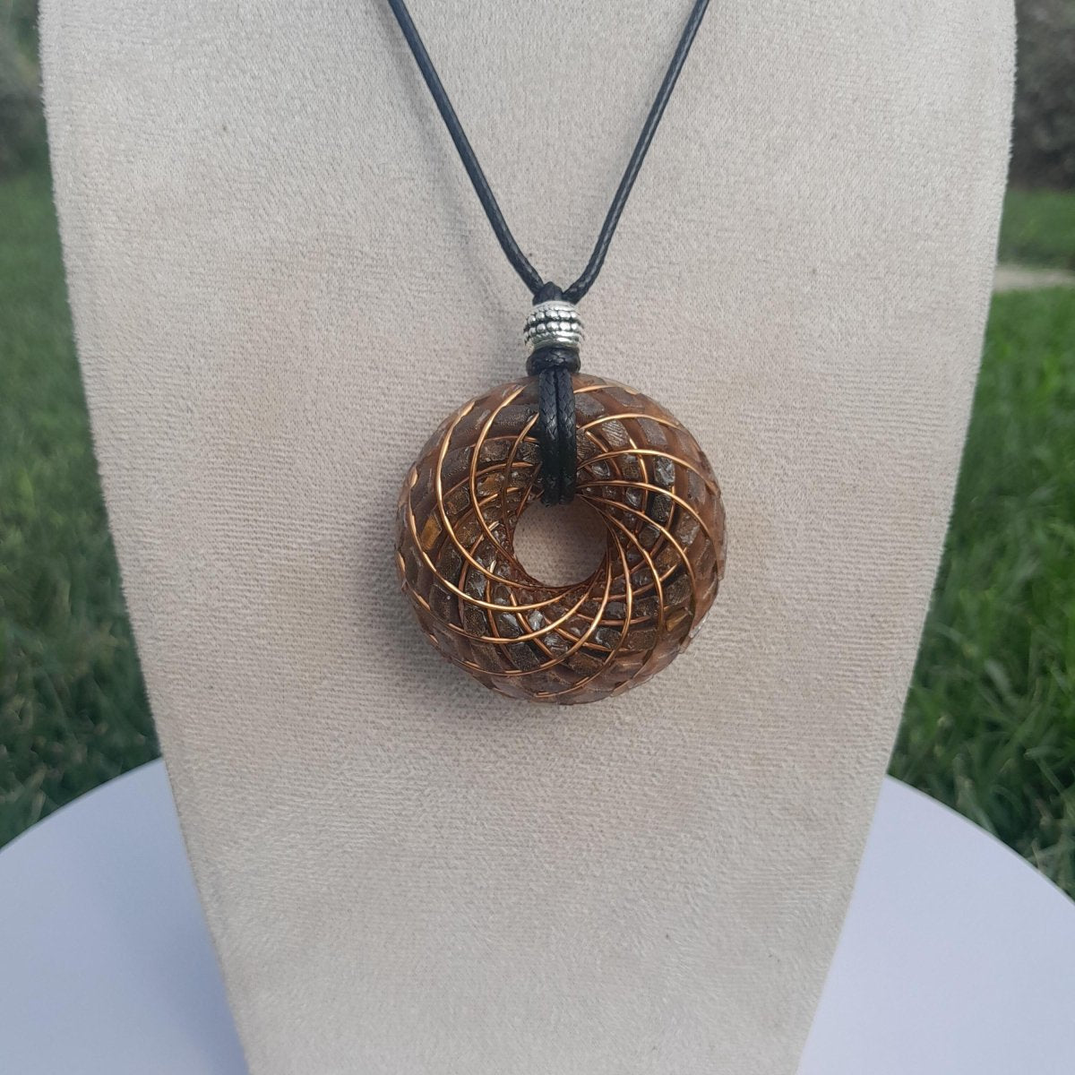 Bobina Torus Rodin con Ojo de Tigre - 50mm - Generador de Ondas de Vórtice - Mundo Orgon