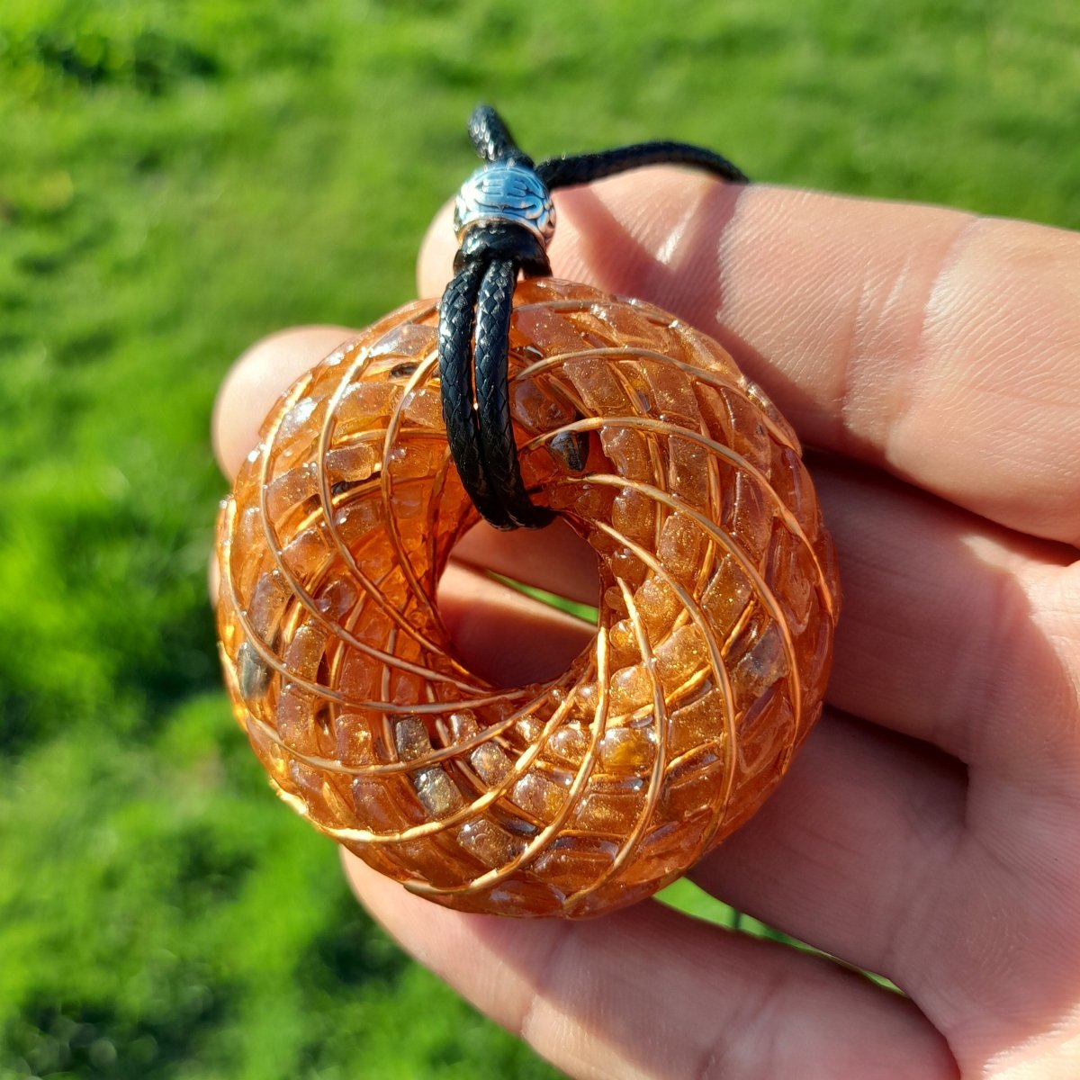 Bobina Torus Rodin con Ojo de Tigre - 50mm - Generador de Ondas de Vórtice - Mundo Orgon LTD