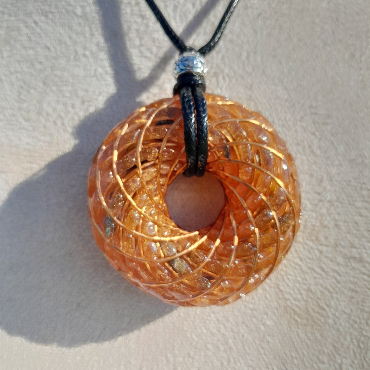 Bobina Torus Rodin con Ojo de Tigre - 50mm - Generador de Ondas de Vórtice - Mundo Orgon LTD