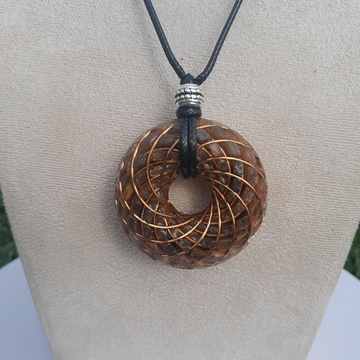 Bobina Torus Rodin con Ojo de Tigre - 50mm - Generador de Ondas de Vórtice - Mundo Orgon