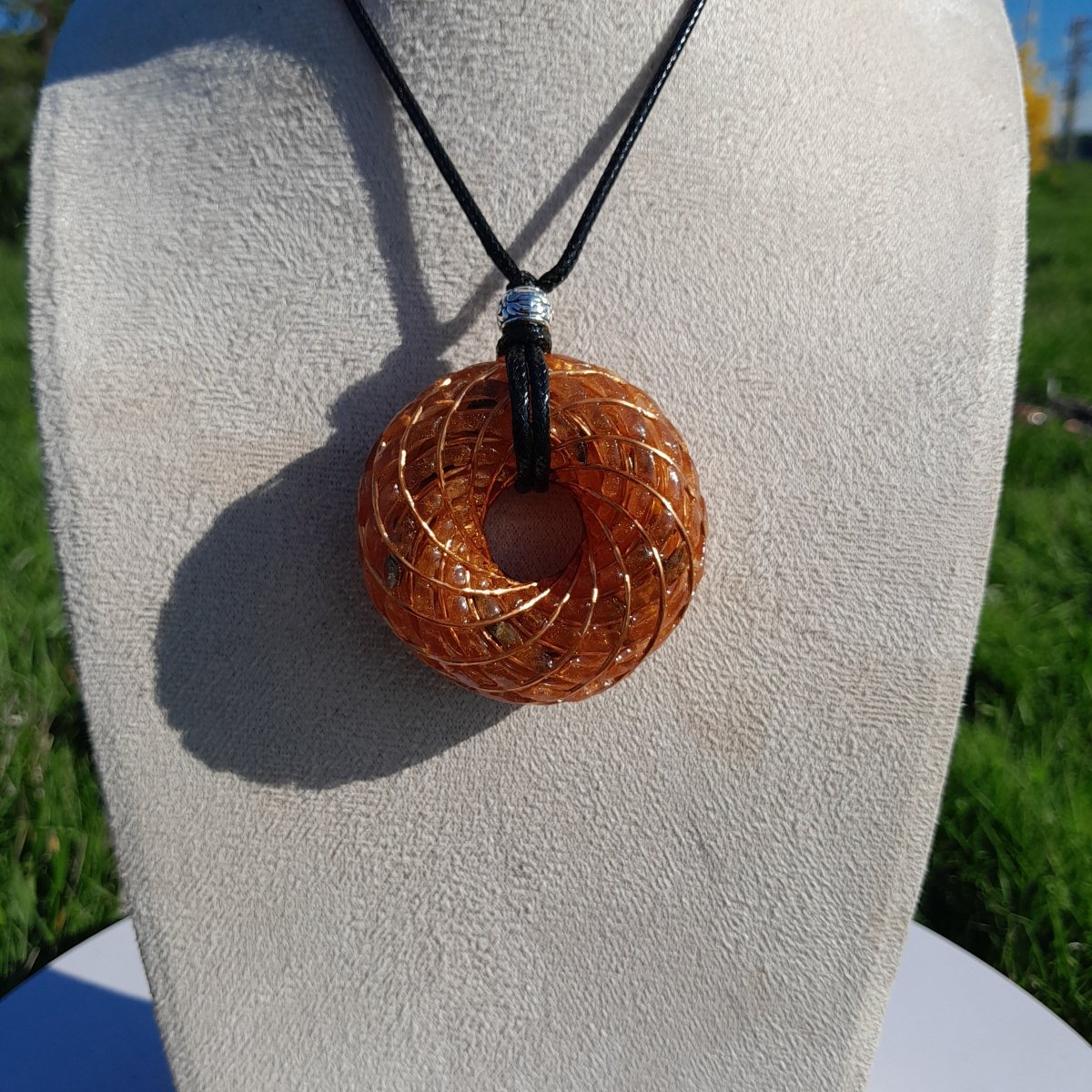 Bobina Torus Rodin con Ojo de Tigre - 50mm - Generador de Ondas de Vórtice - Mundo Orgon LTD