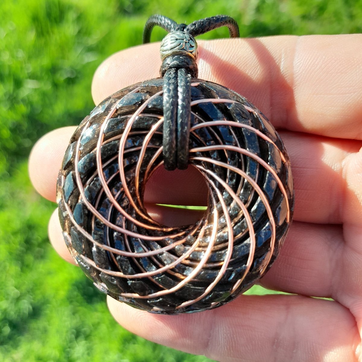 Bobina Torus Rodin con Shungita - 50mm - Generador de Ondas de Vórtice - Mundo Orgon LTD