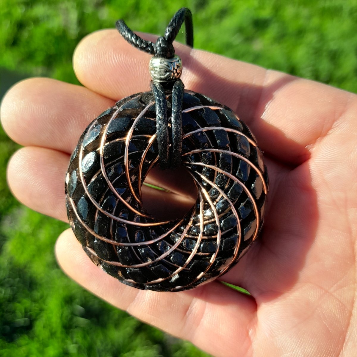 Bobina Torus Rodin con Shungita - 50mm - Generador de Ondas de Vórtice - Mundo Orgon LTD