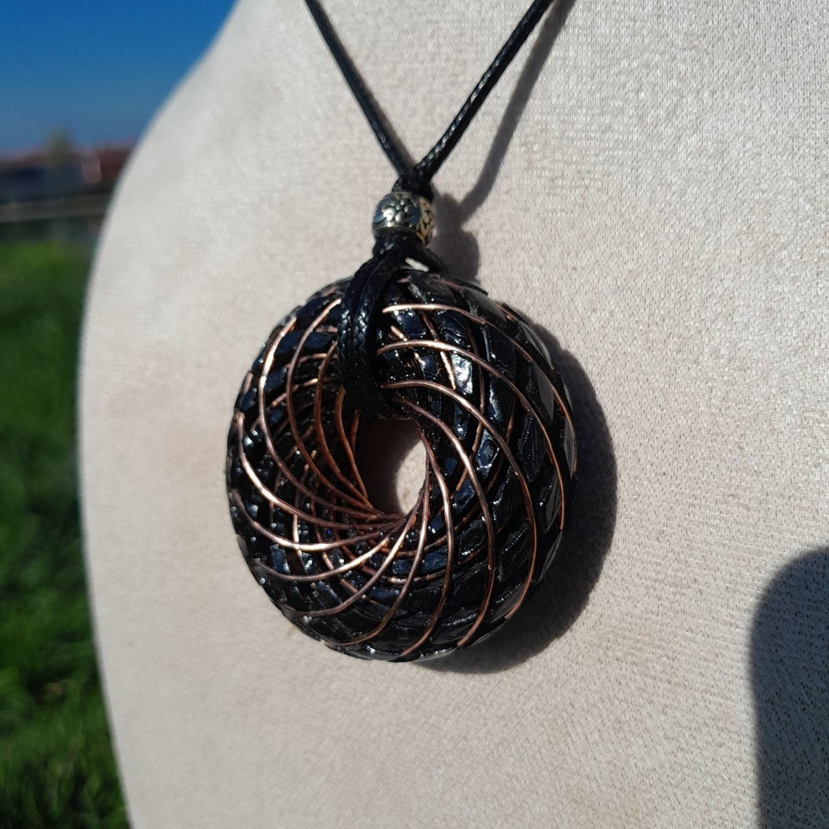 Bobina Torus Rodin con Shungita - 50mm - Generador de Ondas de Vórtice - Mundo Orgon LTD