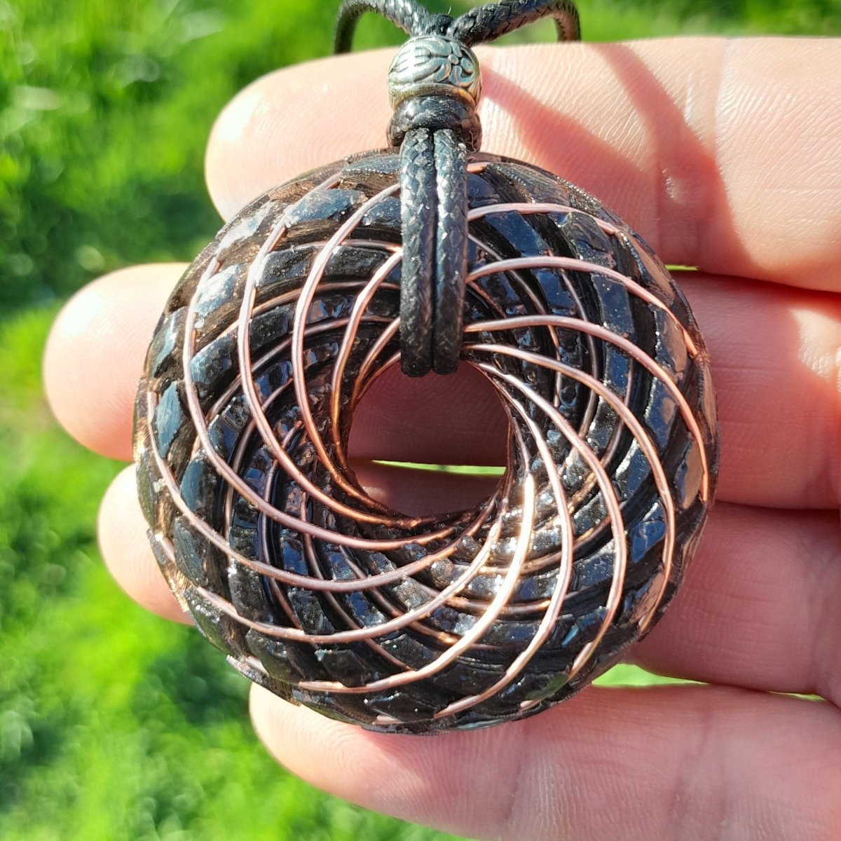 Bobina Torus Rodin con Shungita - 50mm - Generador de Ondas de Vórtice - Mundo Orgon LTD