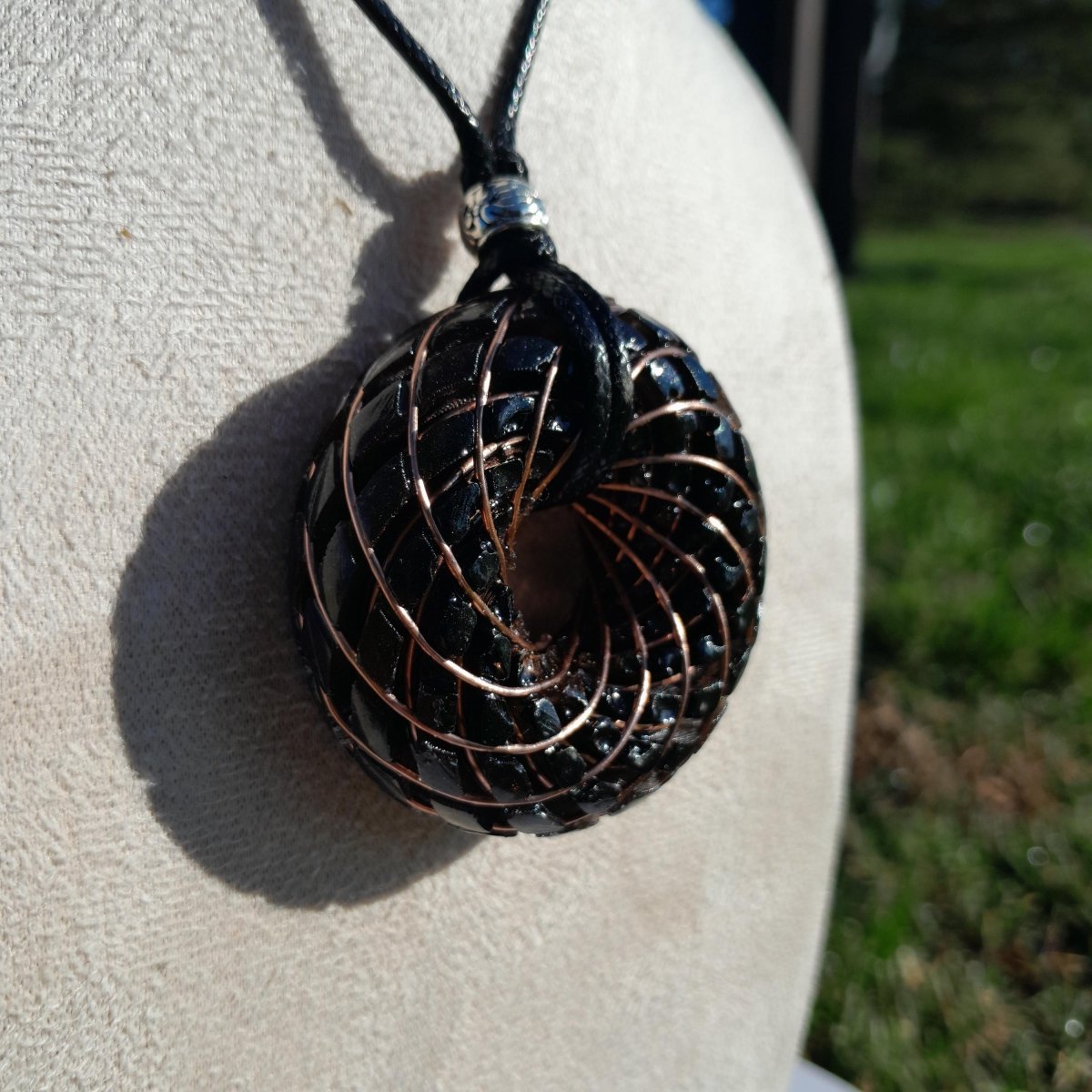 Bobina Torus Rodin con Shungita - 50mm - Generador de Ondas de Vórtice - Mundo Orgon