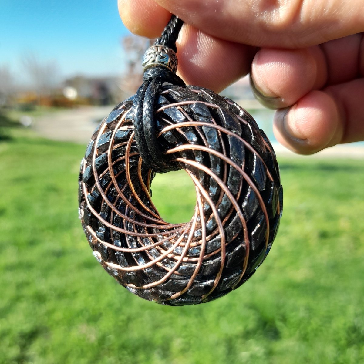 Bobina Torus Rodin con Shungita - 50mm - Generador de Ondas de Vórtice - Mundo Orgon LTD