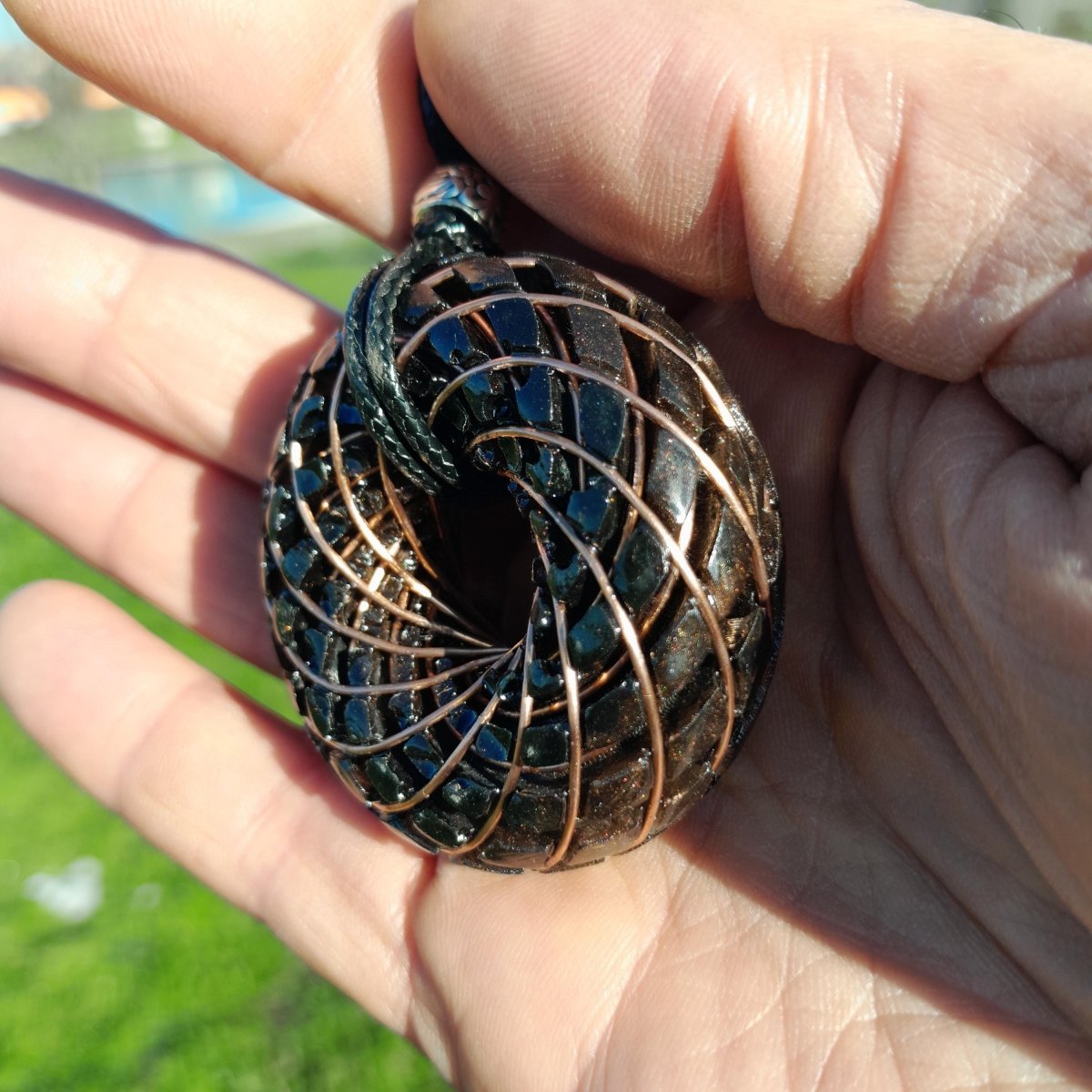 Bobina Torus Rodin con Shungita - 50mm - Generador de Ondas de Vórtice - Mundo Orgon