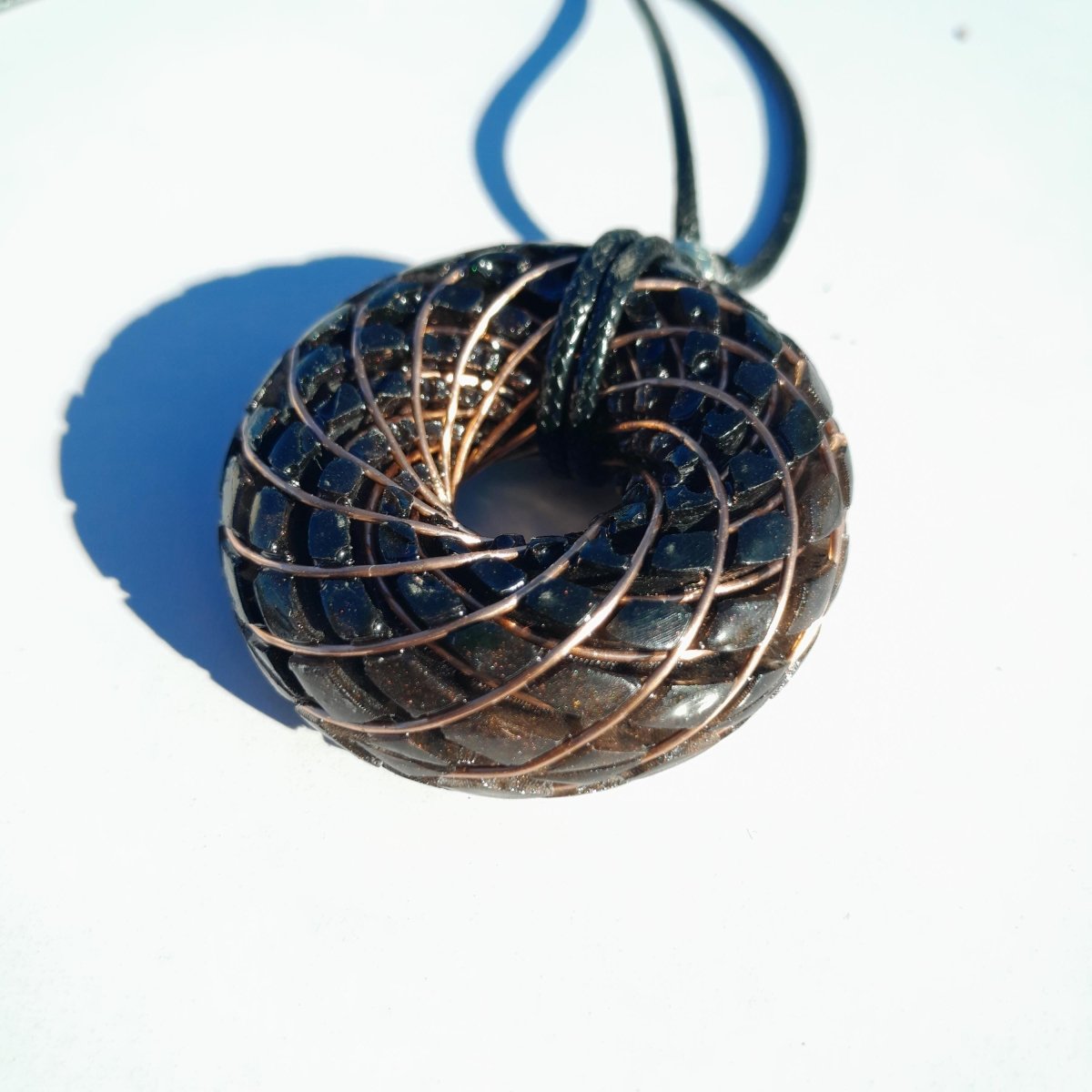 Bobina Torus Rodin con Shungita - 50mm - Generador de Ondas de Vórtice - Mundo Orgon