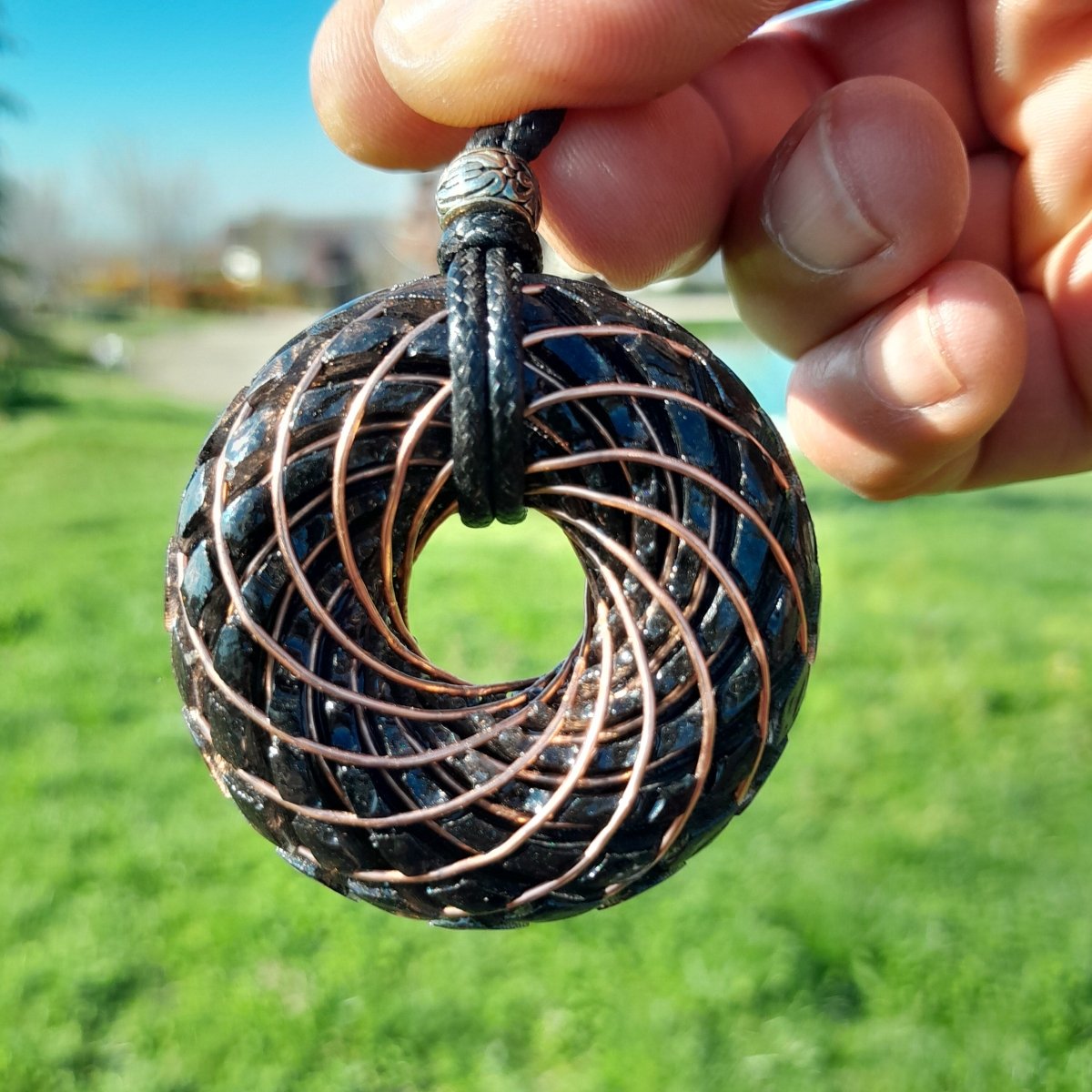 Bobina Torus Rodin con Shungita - 50mm - Generador de Ondas de Vórtice - Mundo Orgon LTD