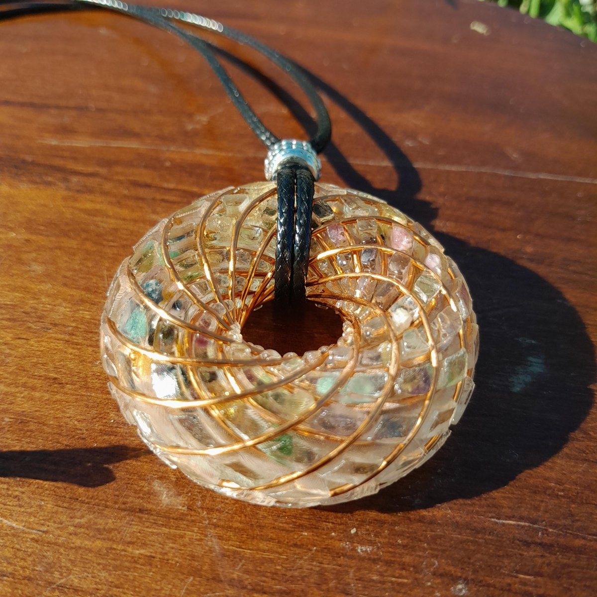 Bobina Torus Rodin con Turmalina - 50mm - Generador de Ondas de Vórtice - Mundo Orgon