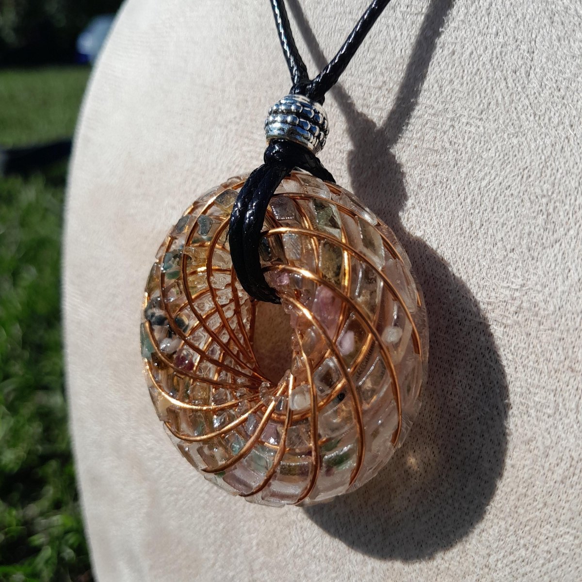 Bobina Torus Rodin con Turmalina - 50mm - Generador de Ondas de Vórtice - Mundo Orgon