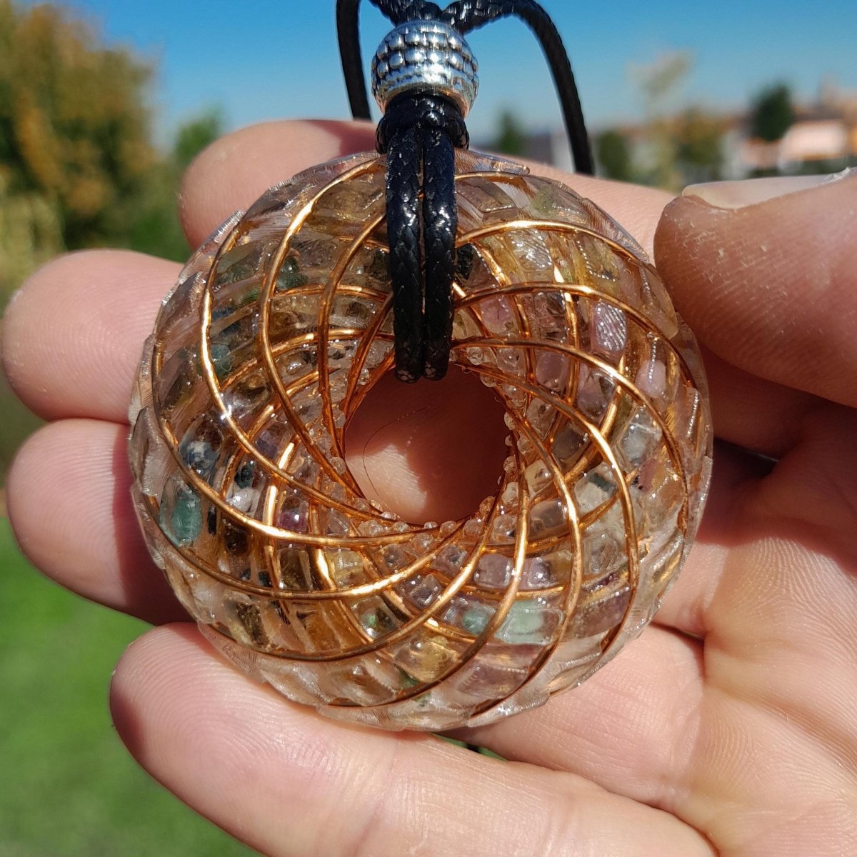 Bobina Torus Rodin con Turmalina - 50mm - Generador de Ondas de Vórtice - Mundo Orgon