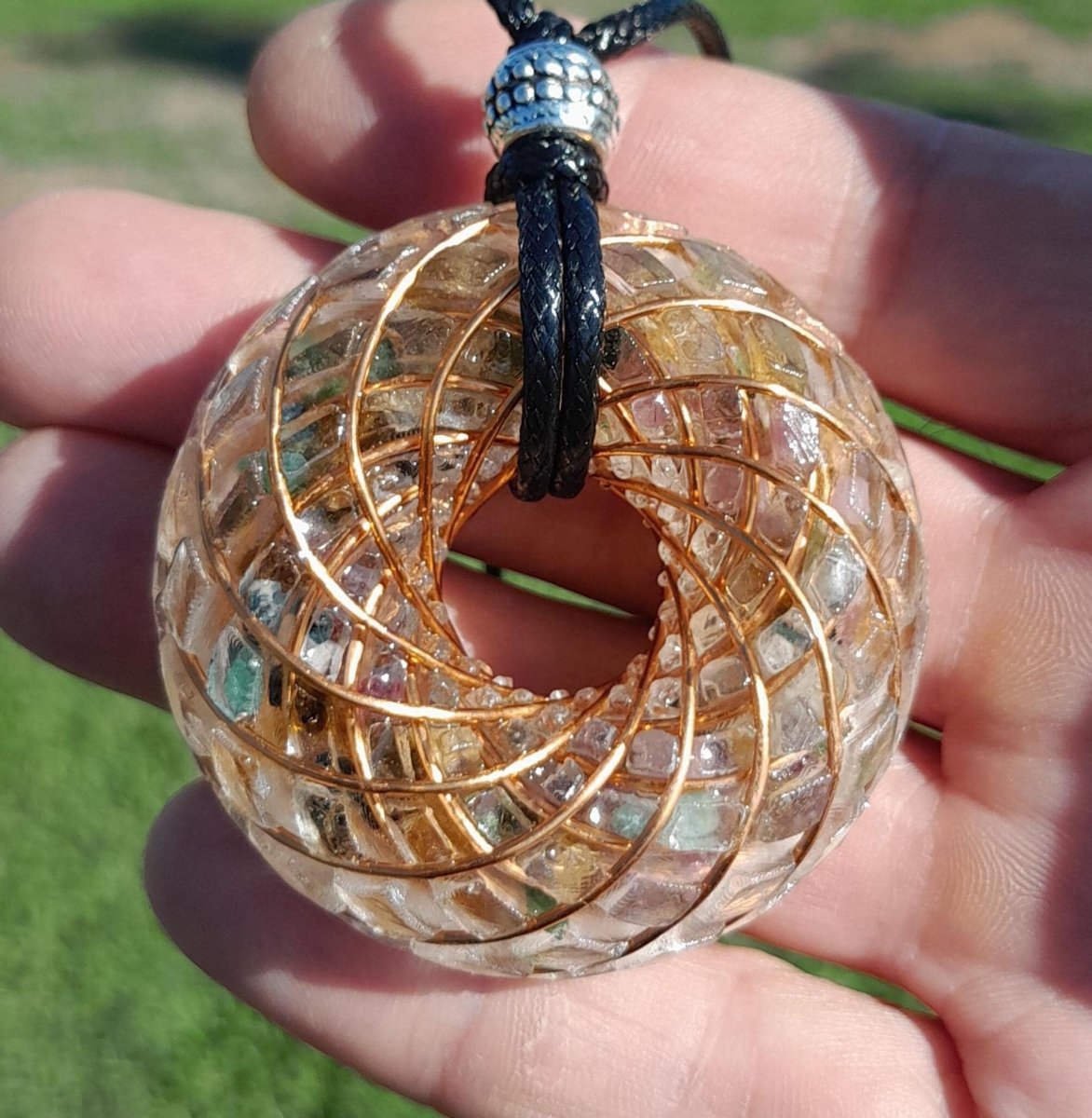 Bobina Torus Rodin con Turmalina - 50mm - Generador de Ondas de Vórtice - Mundo Orgon