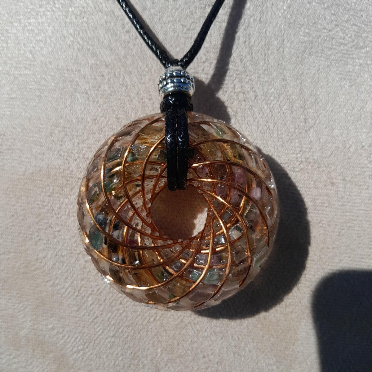 Bobina Torus Rodin con Turmalina - 50mm - Generador de Ondas de Vórtice - Mundo Orgon