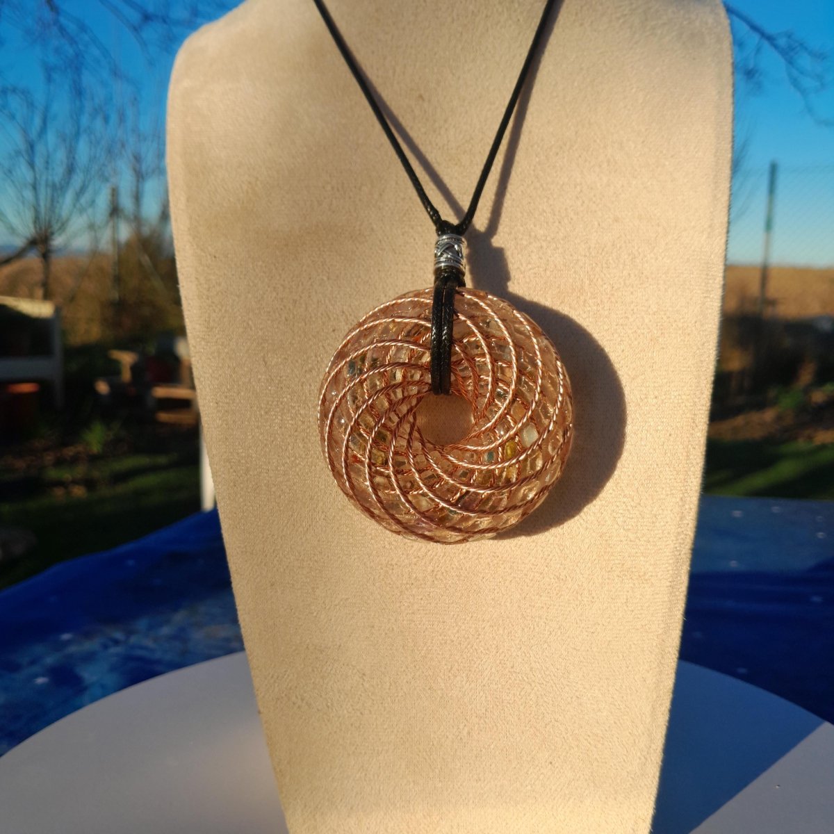 Colgante Bobina Rodin Turmalina 62 mm - Mundo Orgon