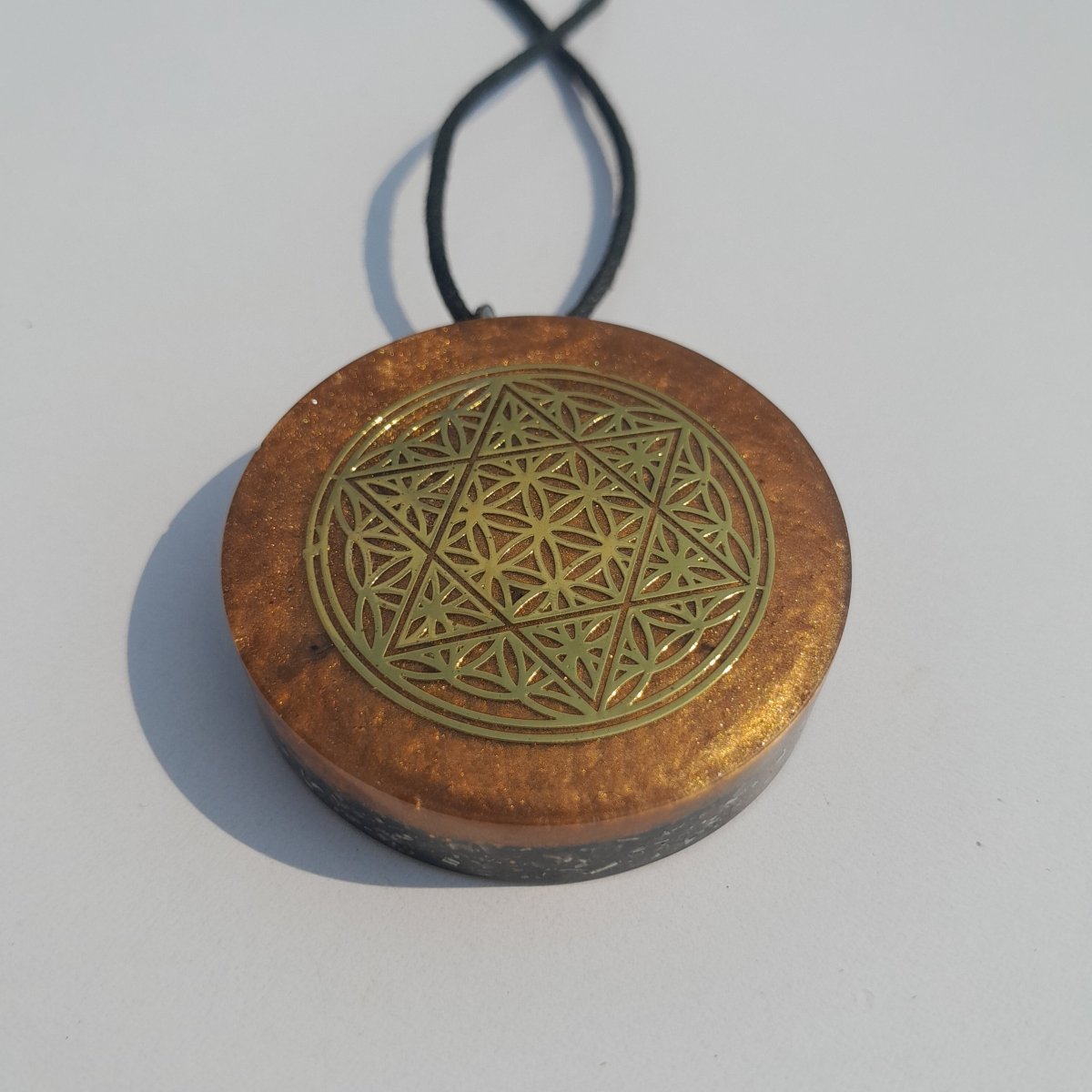 Colgante de Orgonita Flor de la Vida con Estrella de 6 puntas - Mundo Orgon LTD