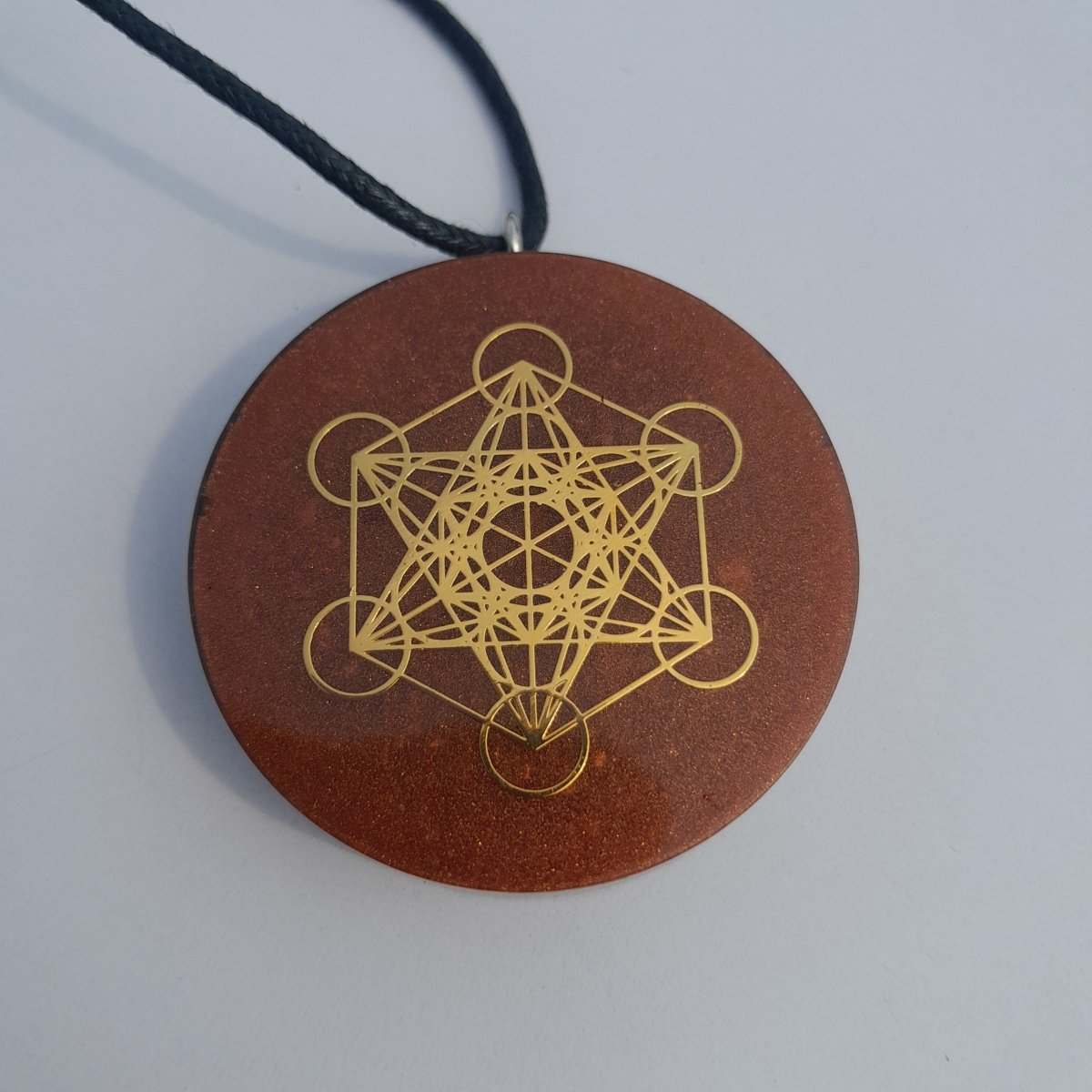 Colgante de Orgonita Metatron Marrón con Shungita - Mundo Orgon LTD