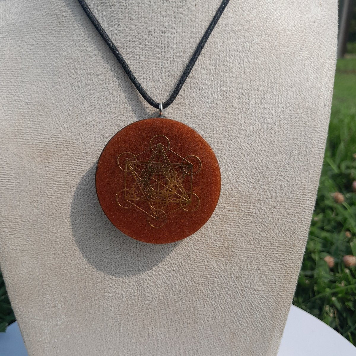 Colgante de Orgonita Metatron Marrón con Shungita - Mundo Orgon LTD