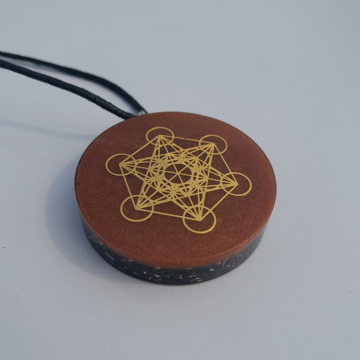 Colgante de Orgonita Metatron Marrón con Shungita - Mundo Orgon LTD