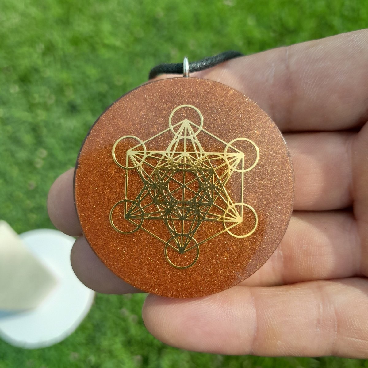 Colgante de Orgonita Metatron Marrón con Shungita - Mundo Orgon LTD