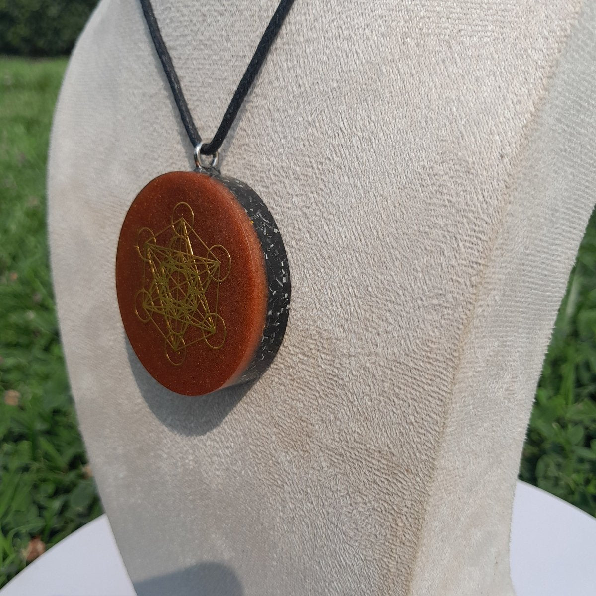 Colgante de Orgonita Metatron Marrón con Shungita - Mundo Orgon LTD