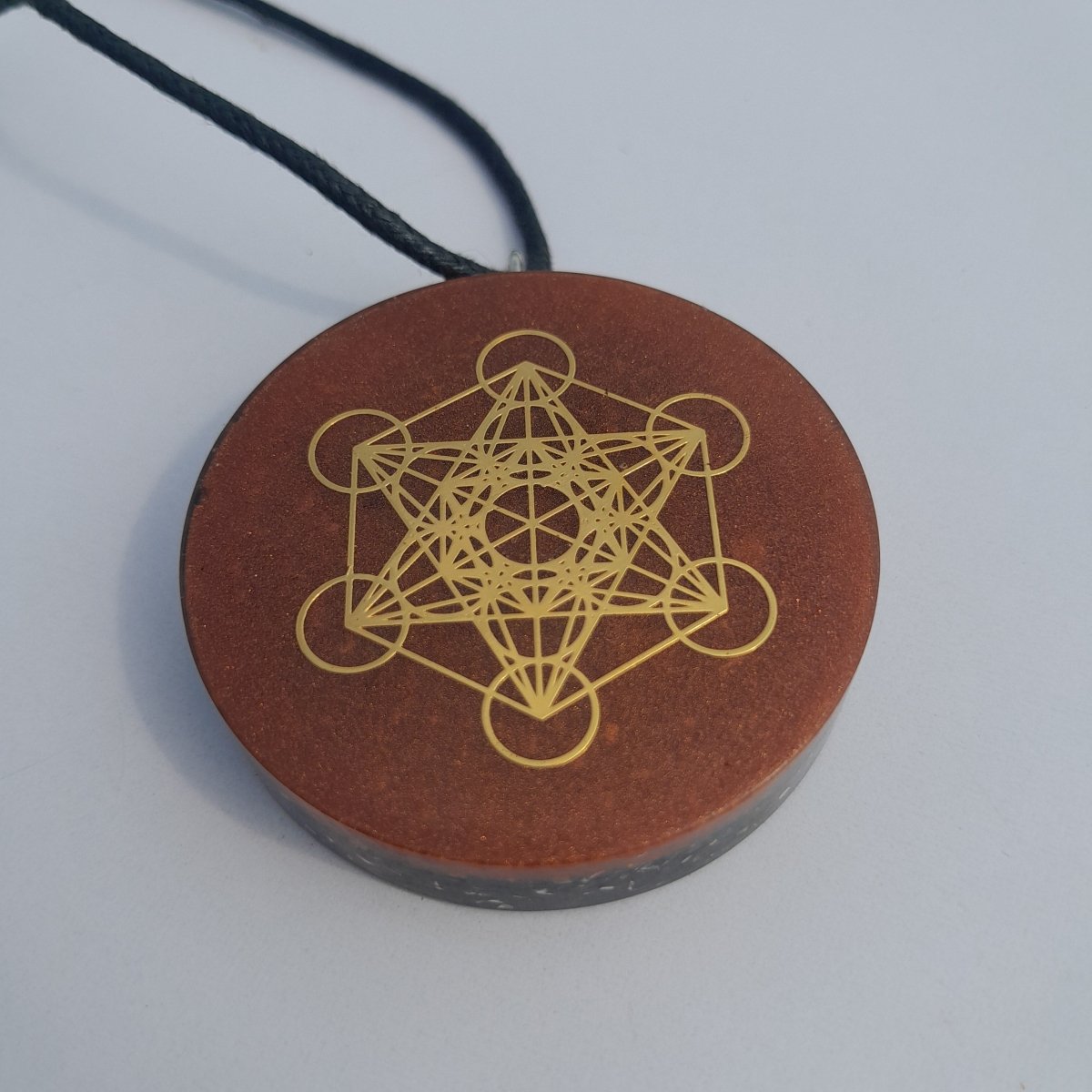 Colgante de Orgonita Metatron Marrón con Shungita - Mundo Orgon LTD