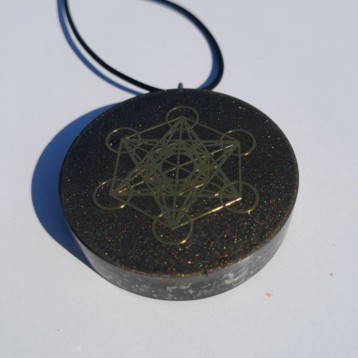 Colgante de Orgonita Metatron Marrón Oscuro con Shungita - Mundo Orgon LTD