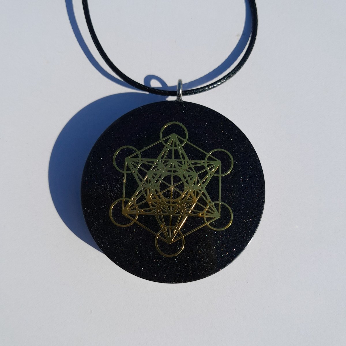 Colgante de Orgonita Metatron Negro con Shungita - Mundo Orgon LTD