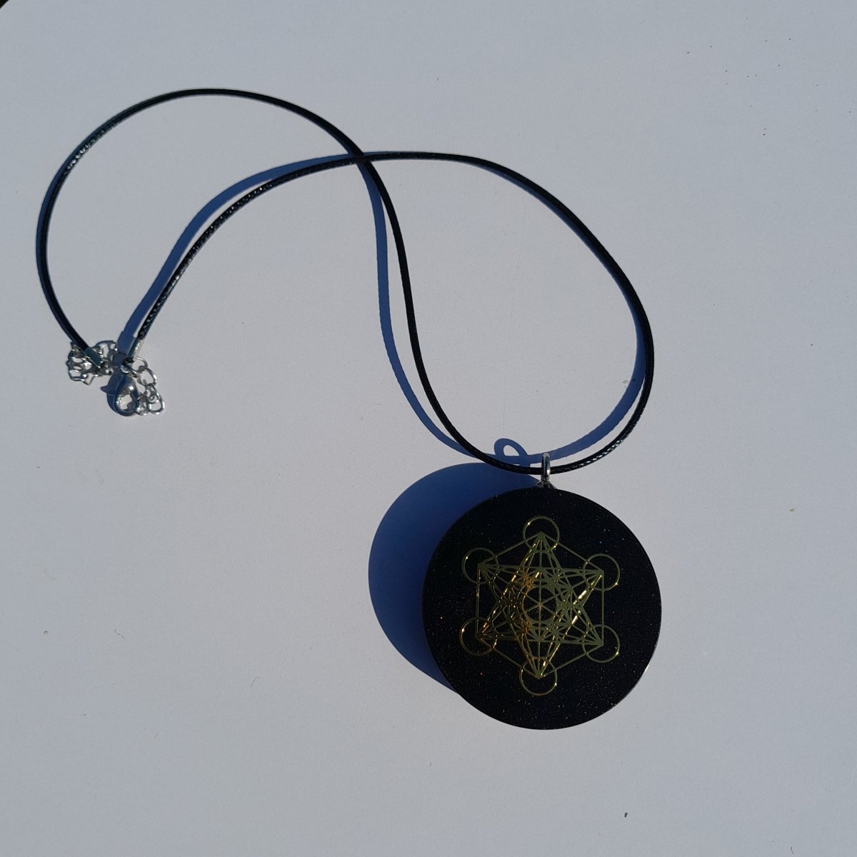 Colgante de Orgonita Metatron Negro con Shungita - Mundo Orgon LTD