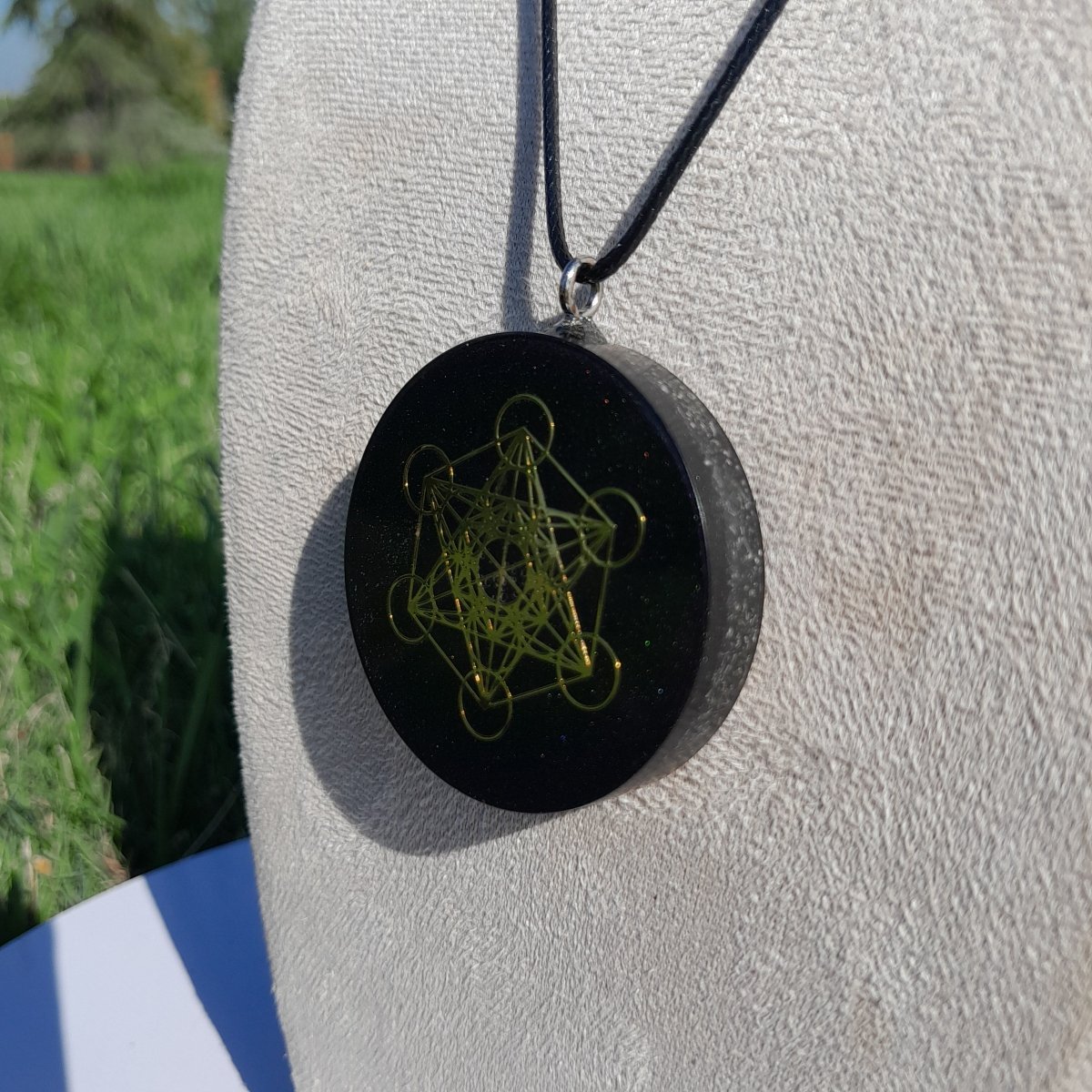 Colgante de Orgonita Metatron Negro con Shungita - Mundo Orgon LTD