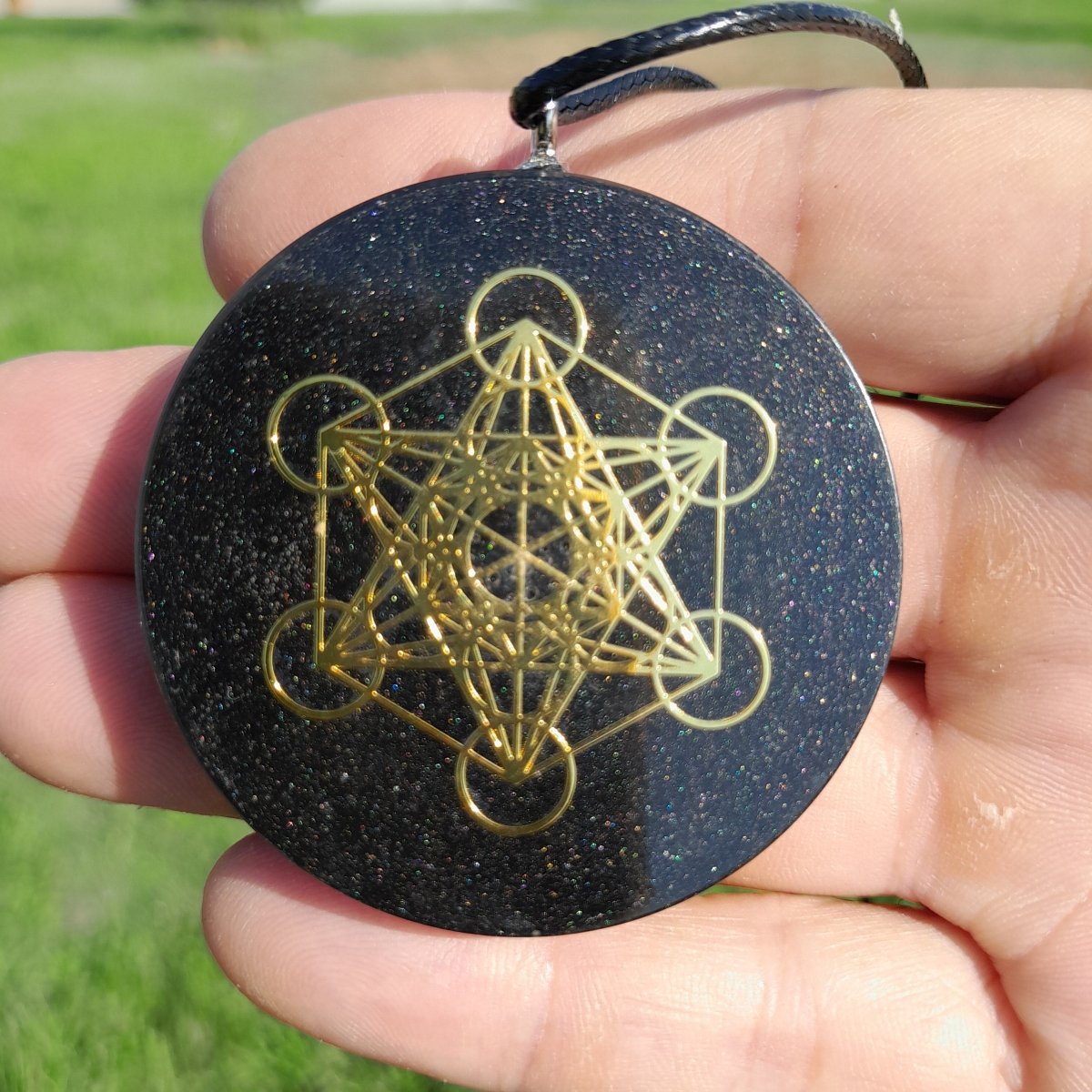 Colgante de Orgonita Metatron Negro con Shungita - Mundo Orgon LTD
