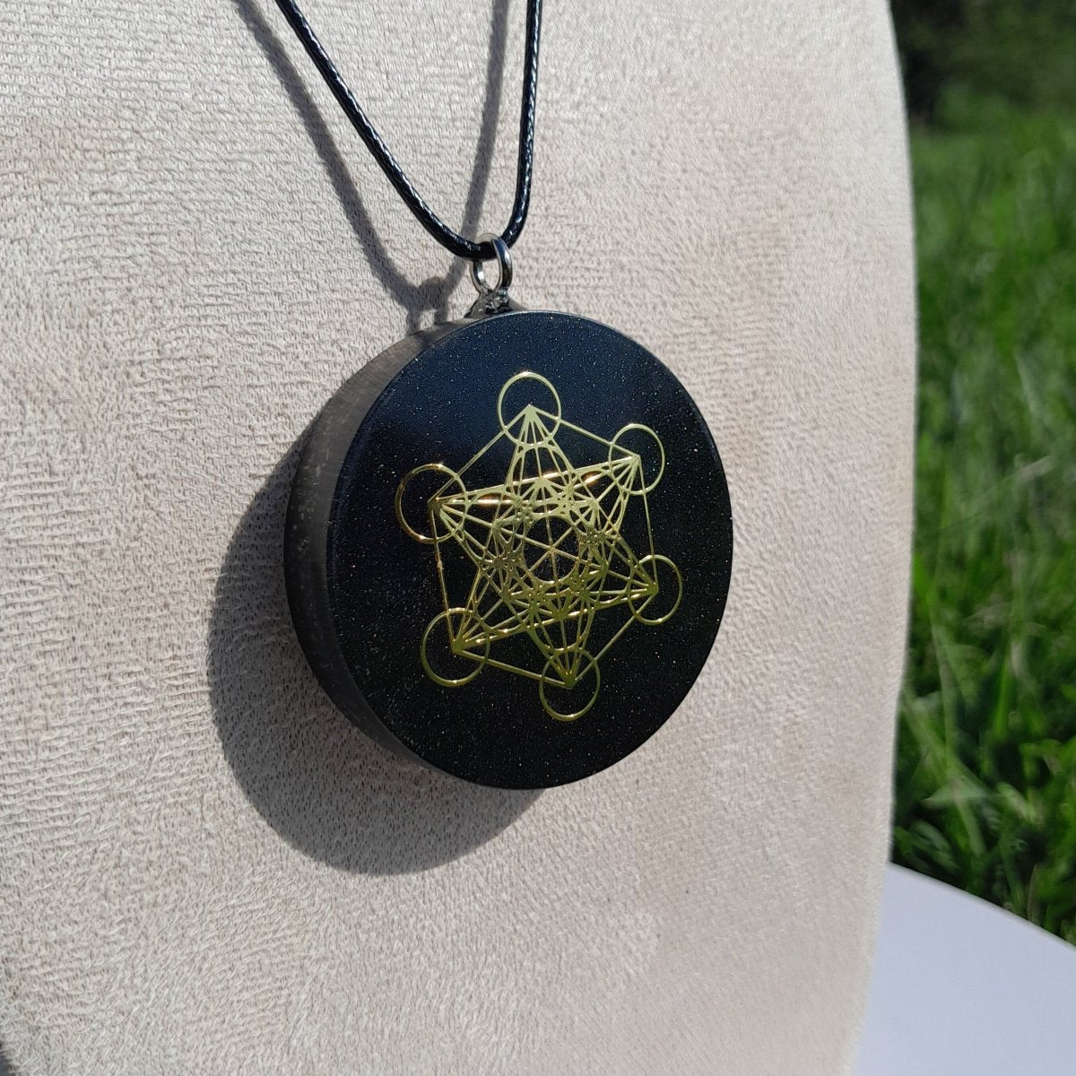 Colgante de Orgonita Metatron Negro con Shungita - Mundo Orgon LTD