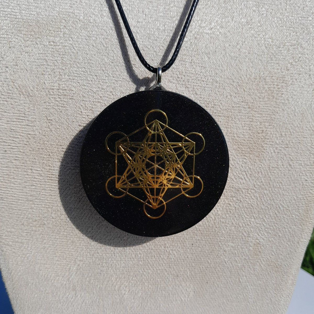 Colgante de Orgonita Metatron Negro con Shungita - Mundo Orgon LTD