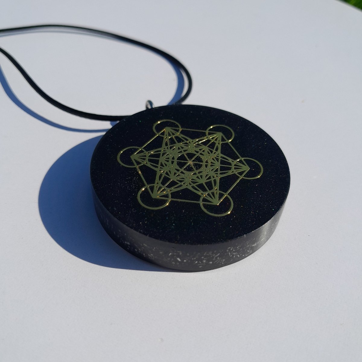 Colgante de Orgonita Metatron Negro con Shungita - Mundo Orgon LTD