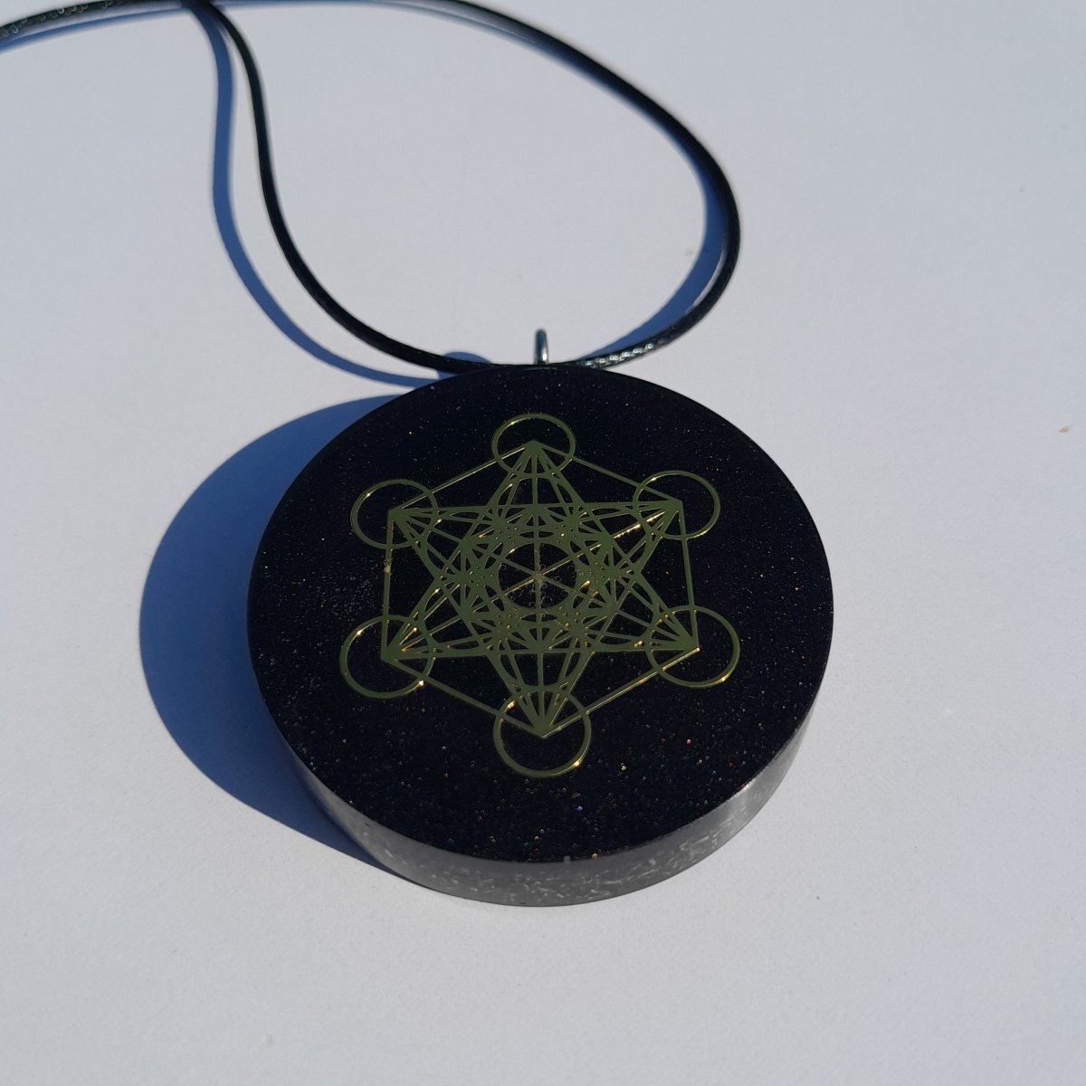 Colgante de Orgonita Metatron Negro con Shungita - Mundo Orgon LTD