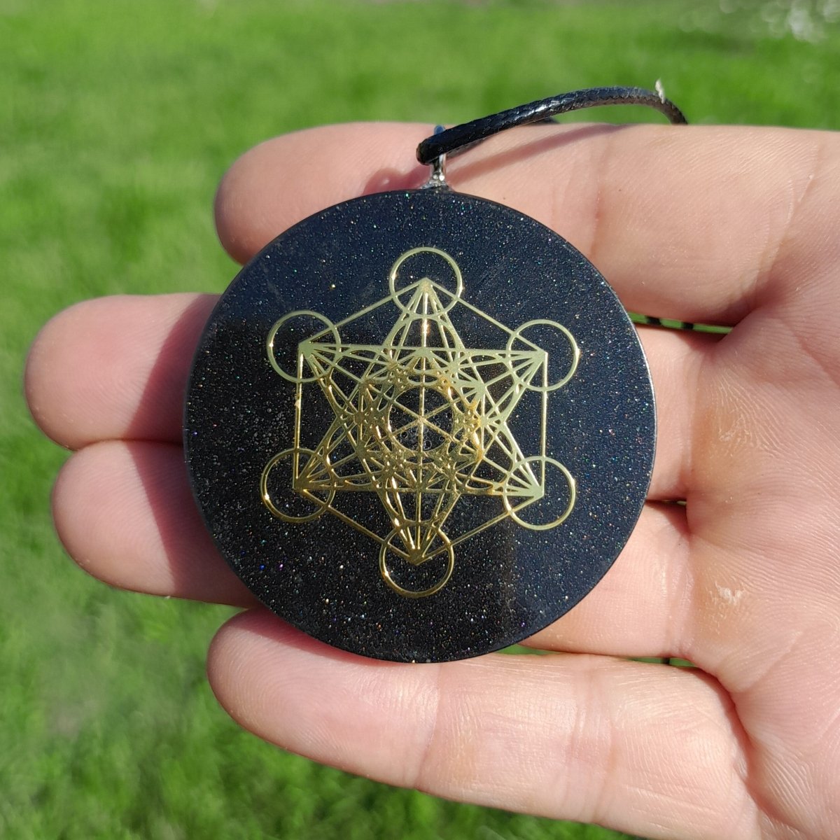 Colgante de Orgonita Metatron Negro con Shungita - Mundo Orgon LTD