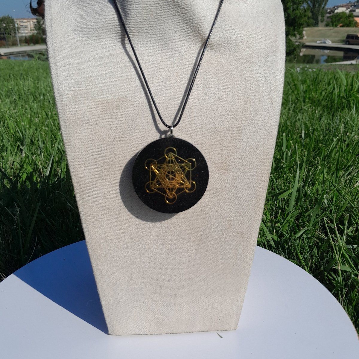 Colgante de Orgonita Metatron Negro con Shungita - Mundo Orgon LTD