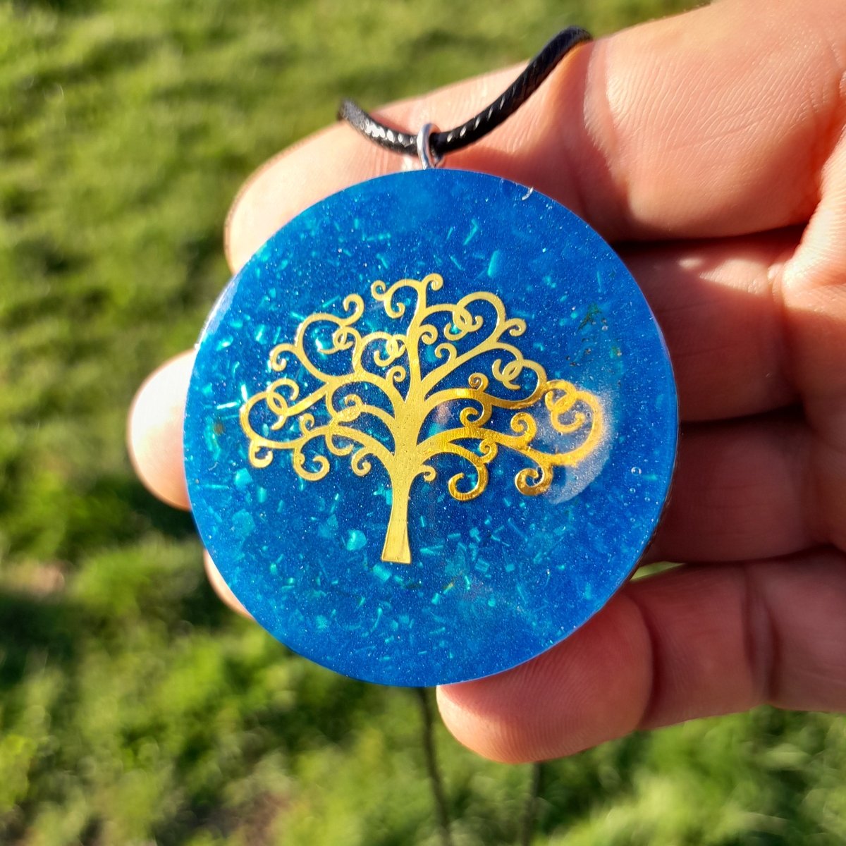 Colgante Orgonita Árbol de la Vida con Shungita - Mundo Orgon LTD