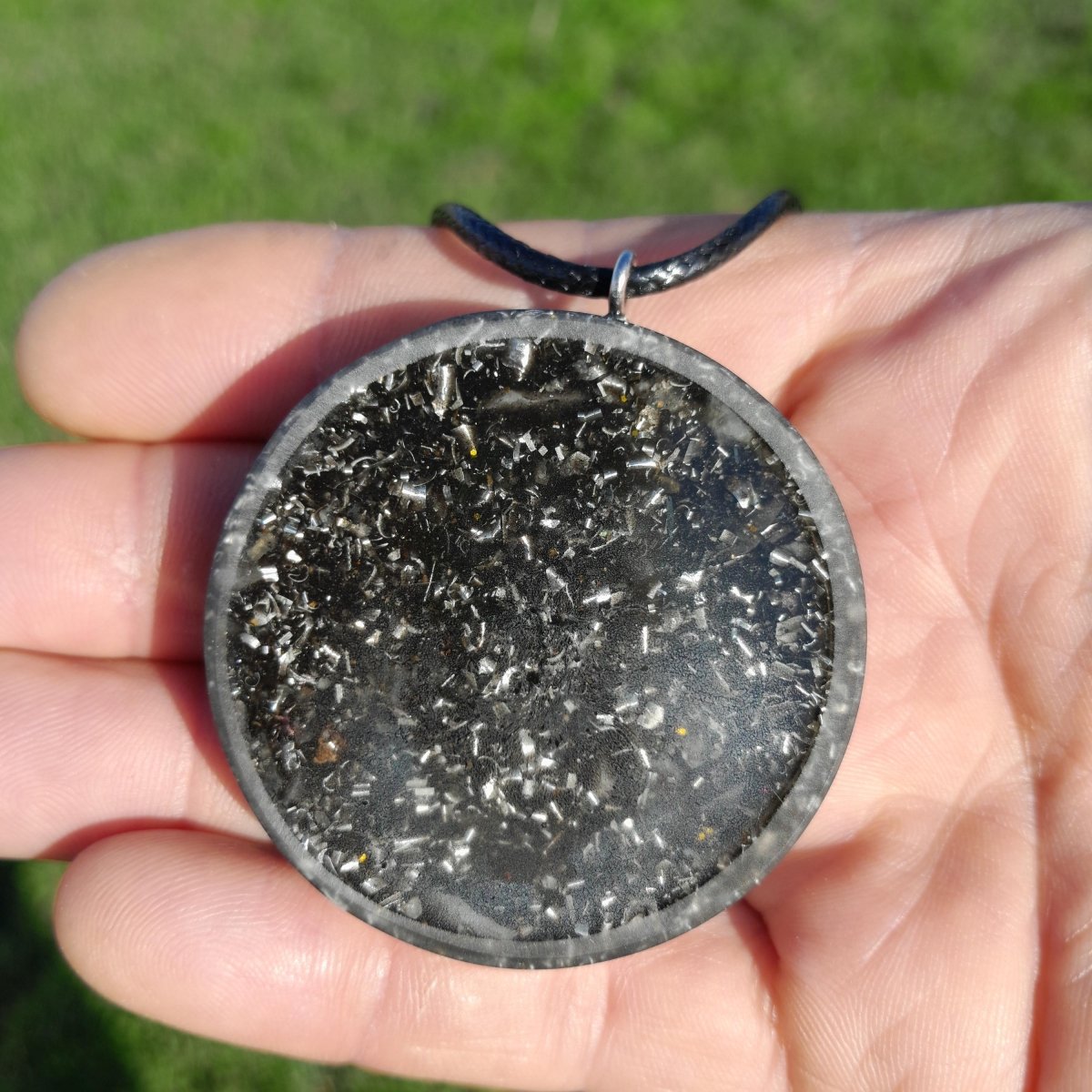 Colgante Orgonita Arcángel Metatron Azul con Shungita - Mundo Orgon