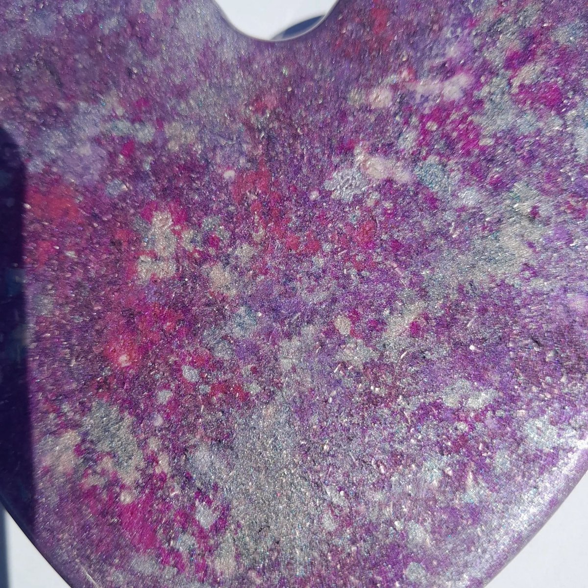 Corazón Orgonita Violeta con Shunguita - Armonizador de Energía - Mundo Orgon