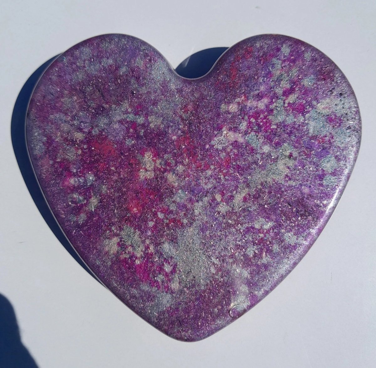 Corazón Orgonita Violeta con Shunguita - Armonizador de Energía - Mundo Orgon