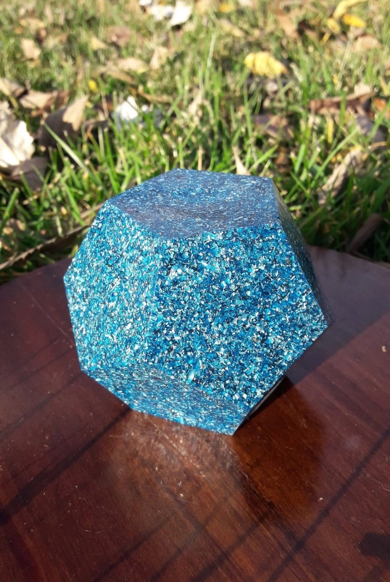 Dodecaedro Orgonita Azul - Grande - Mundo Orgon