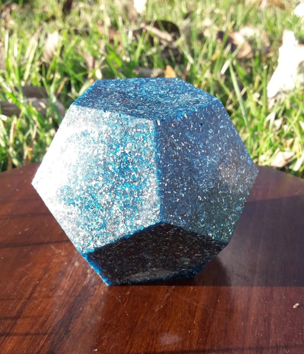 Dodecaedro Orgonita Azul - Grande - Mundo Orgon