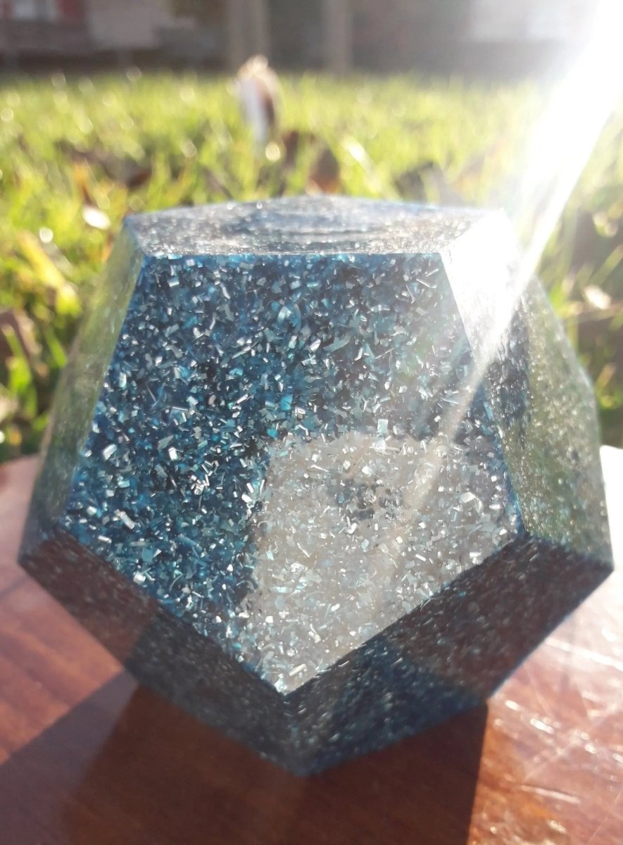 Dodecaedro Orgonita Azul - Grande - Mundo Orgon