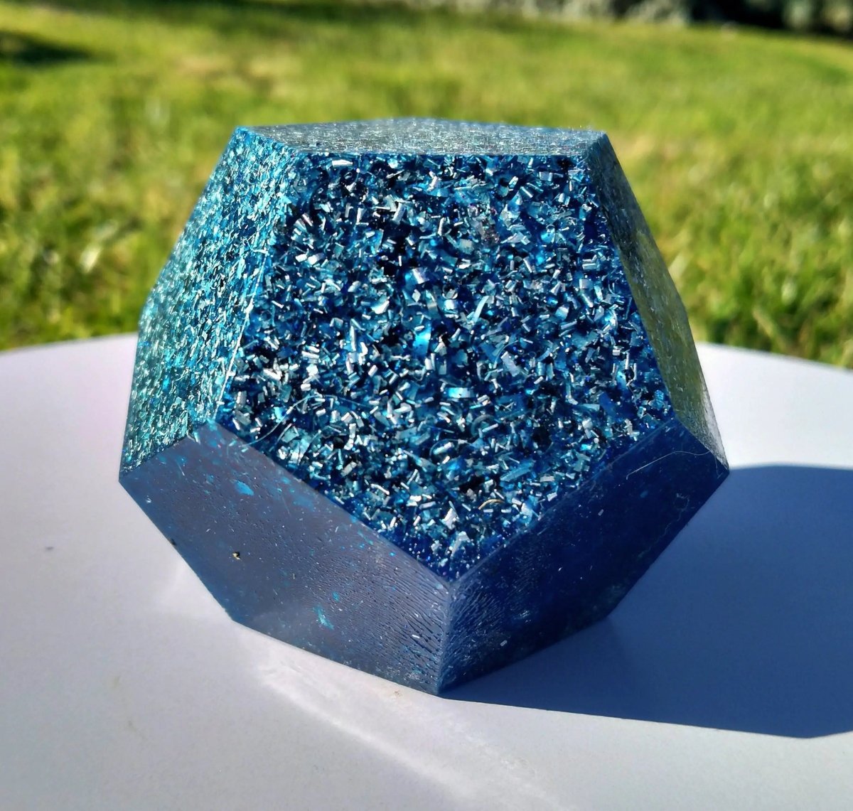 Dodecaedro Orgonita Azul - Mediano - Mundo Orgon