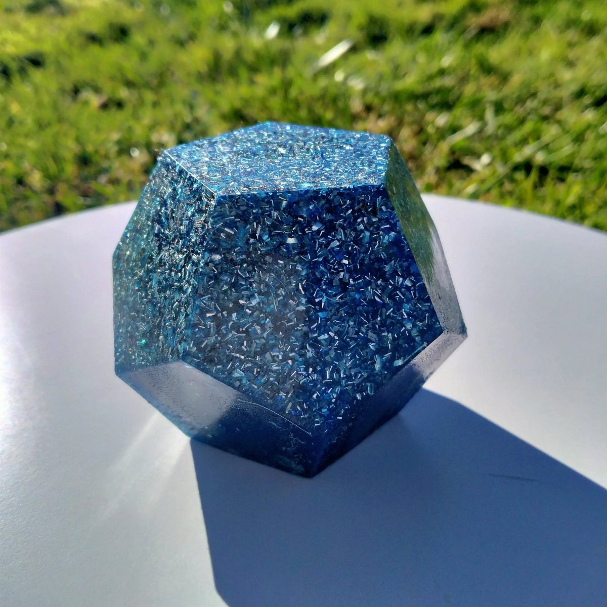 Dodecaedro Orgonita Azul - Mediano - Mundo Orgon